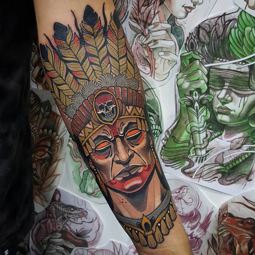 Peinture MAUVAIS GARÇON. A3 . Posca . Encre de Chine , Encre de tattoo.  Signification de son bras droit , de bas en haut : L'HIRONDELLE PORTANT UNE  LETTRE DANS SON BEC, image size:1080x1080